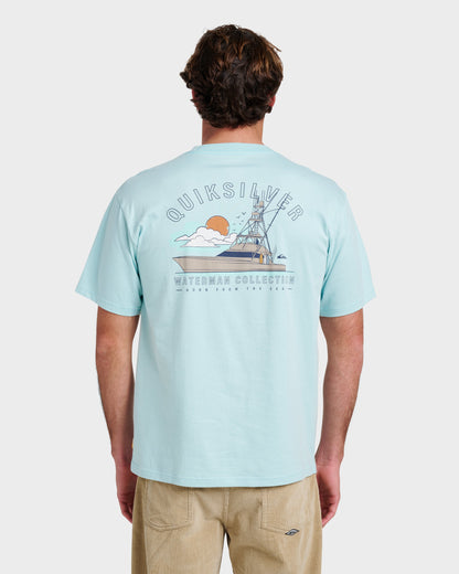 Waterman The Rig Classic T-shirt - Sterling Blue | Quick Silver