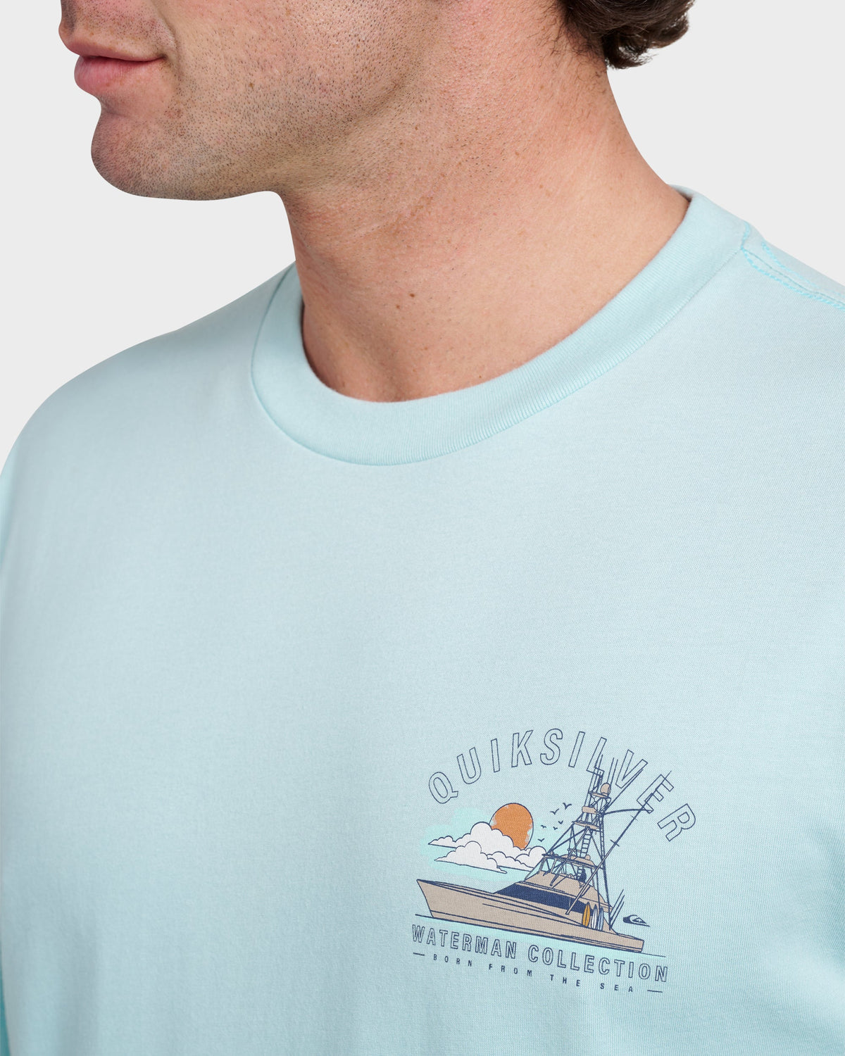 Waterman The Rig Classic T-shirt - Sterling Blue | Quick Silver