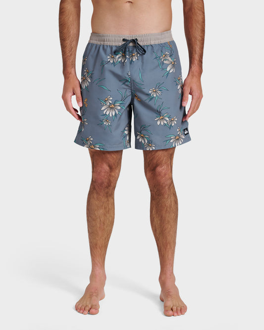 Everyday Coastal Flora 17" Swim Trunks - China Blue | Quick Silver