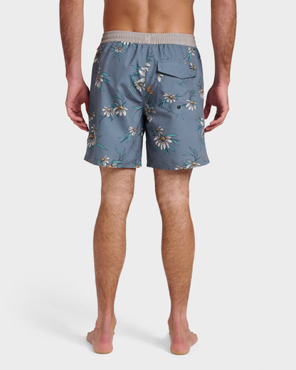 Everyday Coastal Flora 17" Swim Trunks - China Blue | Quick Silver