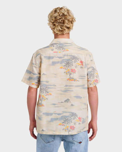 Tropical Surf Casual Short Sleeve Shirt - Birch | Quick Silver