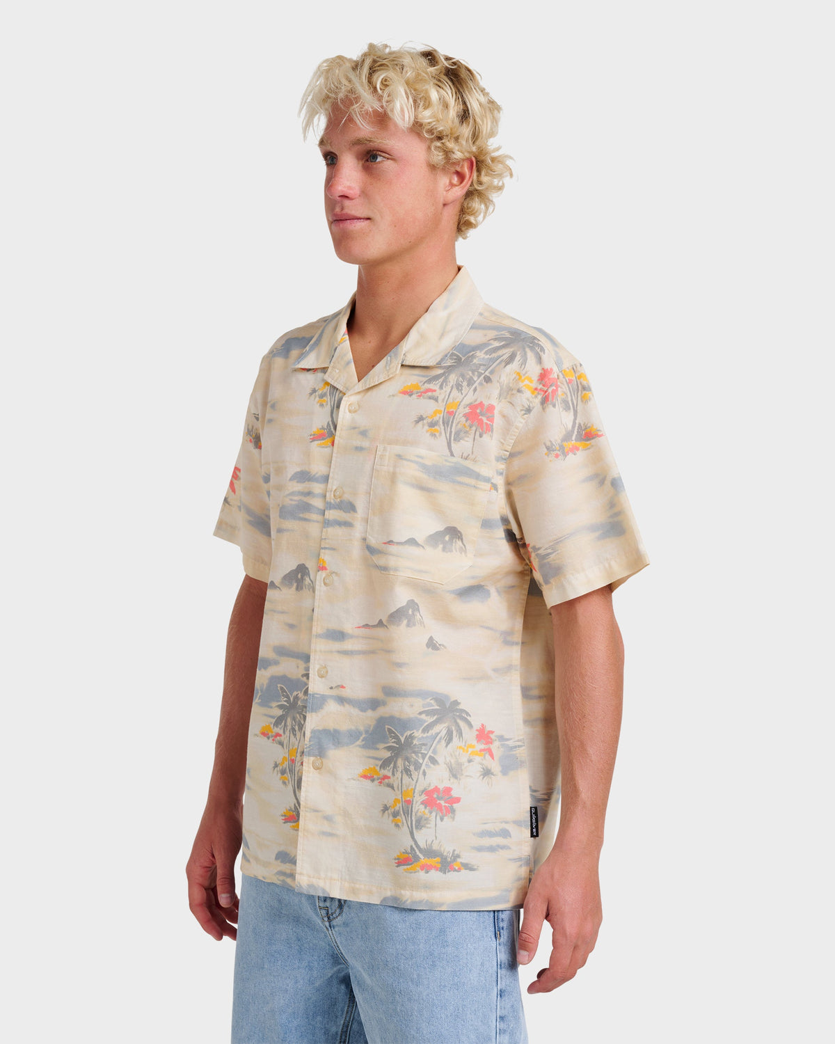 Tropical Surf Casual Short Sleeve Shirt - Birch | Quick Silver