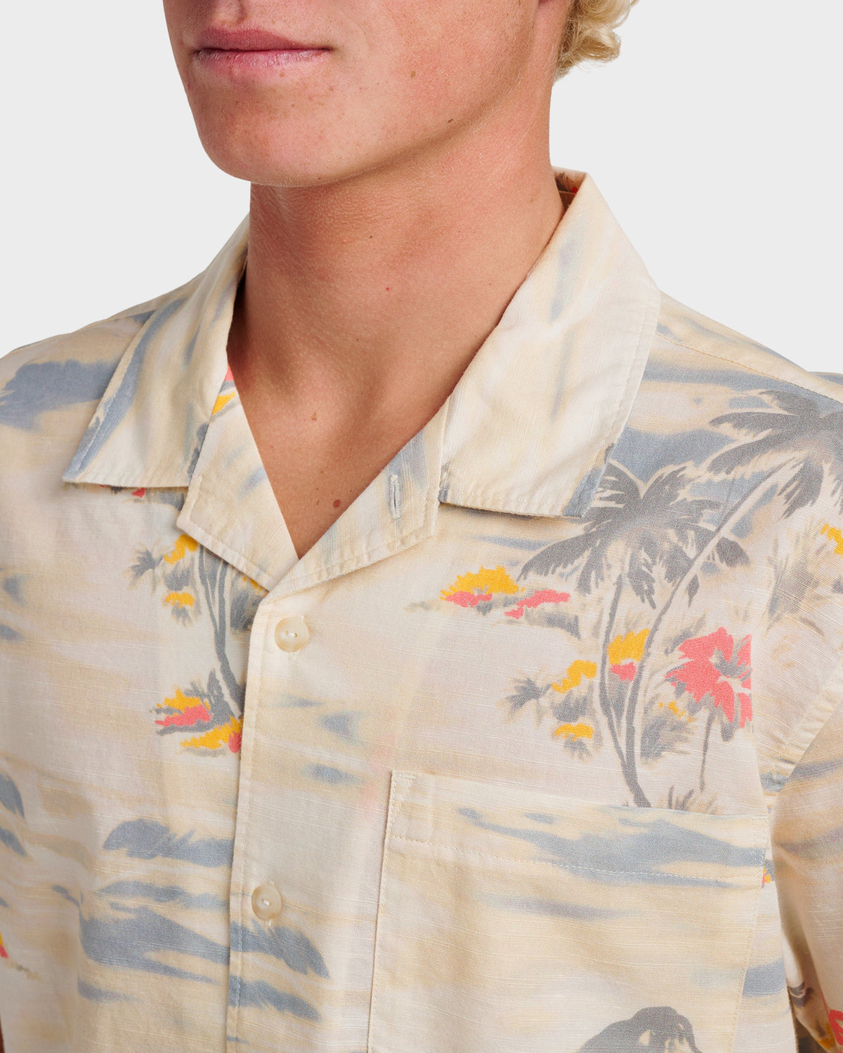 Tropical Surf Casual Short Sleeve Shirt - Birch | Quick Silver
