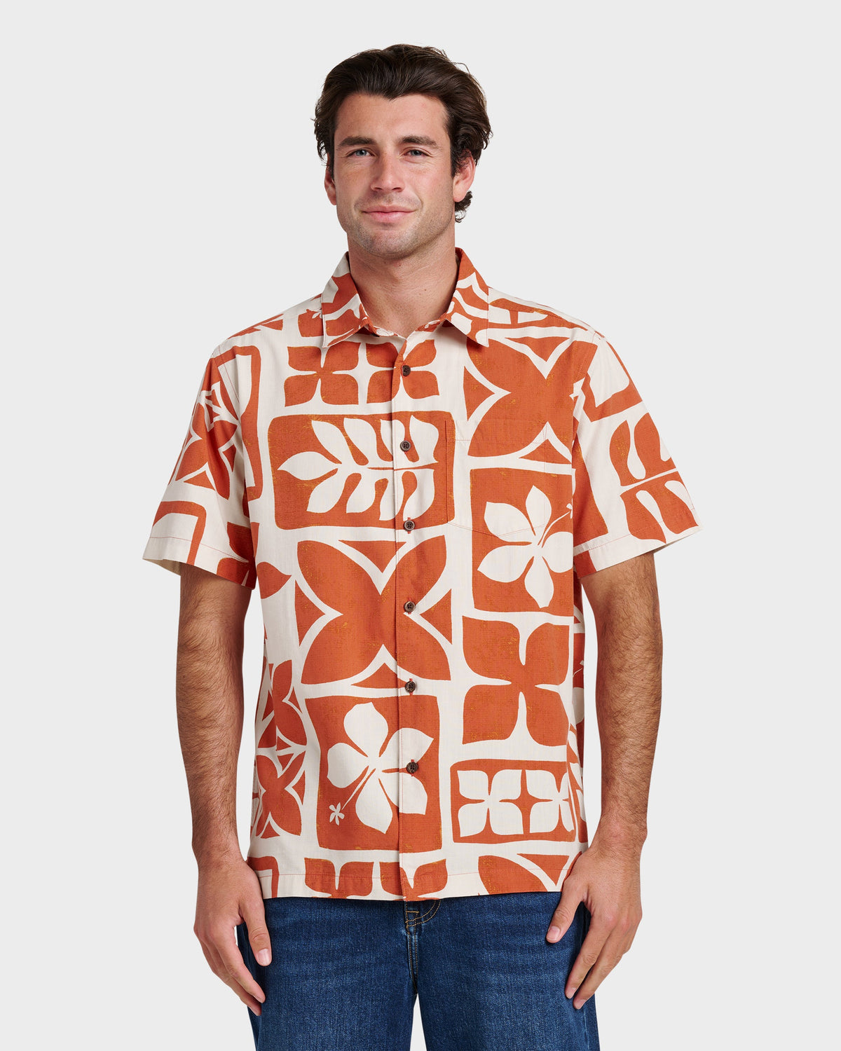 Waterman Tiki Island Shirt - Hot Sauce | Quick Silver
