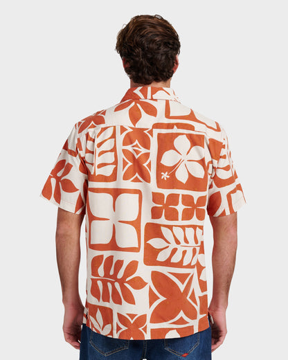 Waterman Tiki Island Shirt - Hot Sauce | Quick Silver