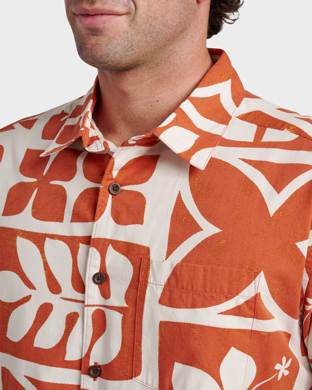 Waterman Tiki Island Shirt - Hot Sauce | Quick Silver