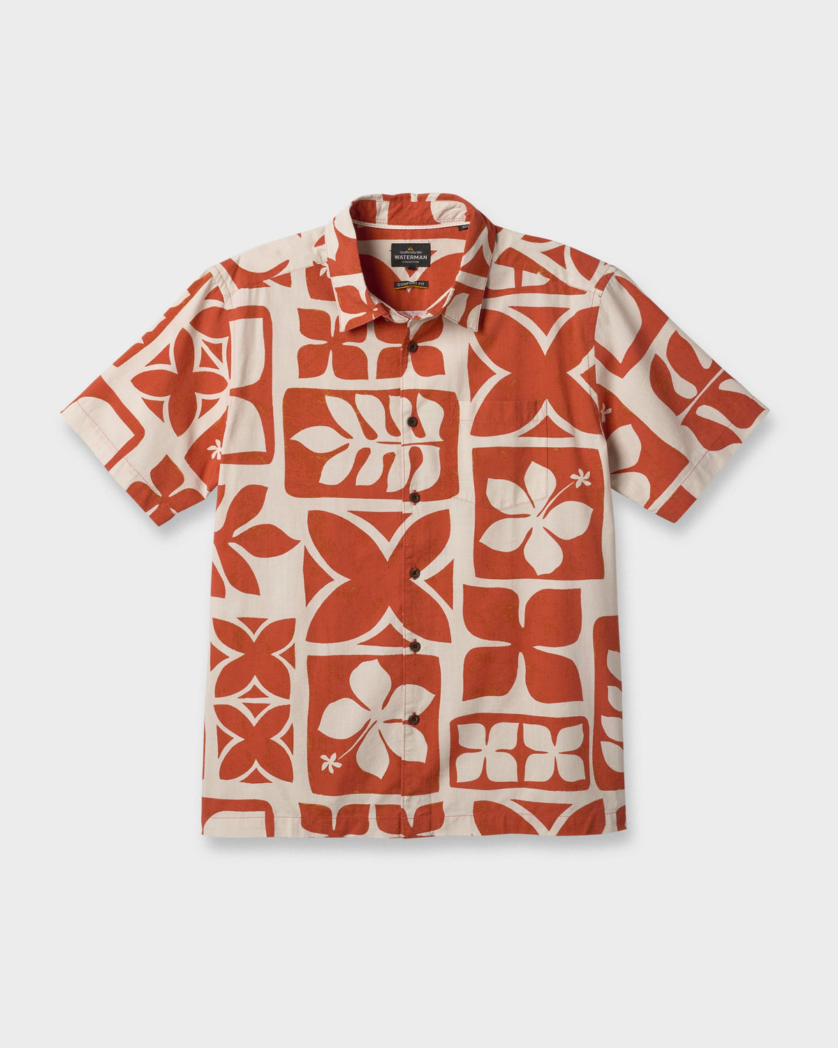 Waterman Tiki Island Shirt - Hot Sauce | Quick Silver