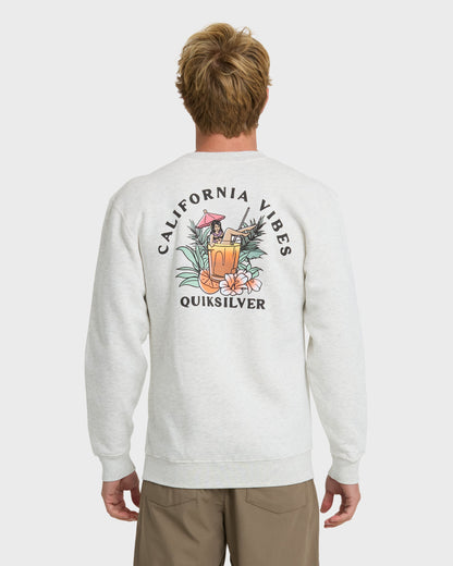 California Vibes Crew Fleece Sweatshirt - Oatmeal Hth | Quick Silver