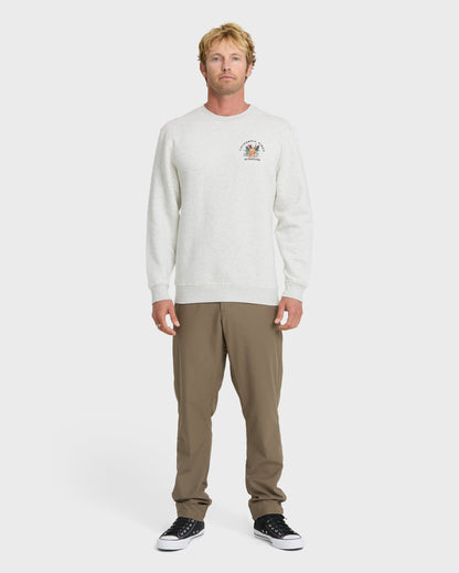 California Vibes Crew Fleece Sweatshirt - Oatmeal Hth | Quick Silver