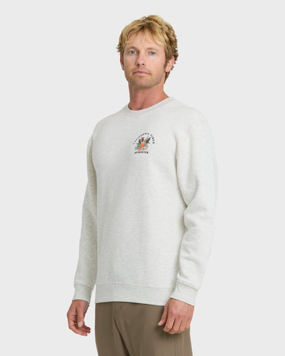 California Vibes Crew Fleece Sweatshirt - Oatmeal Hth | Quick Silver