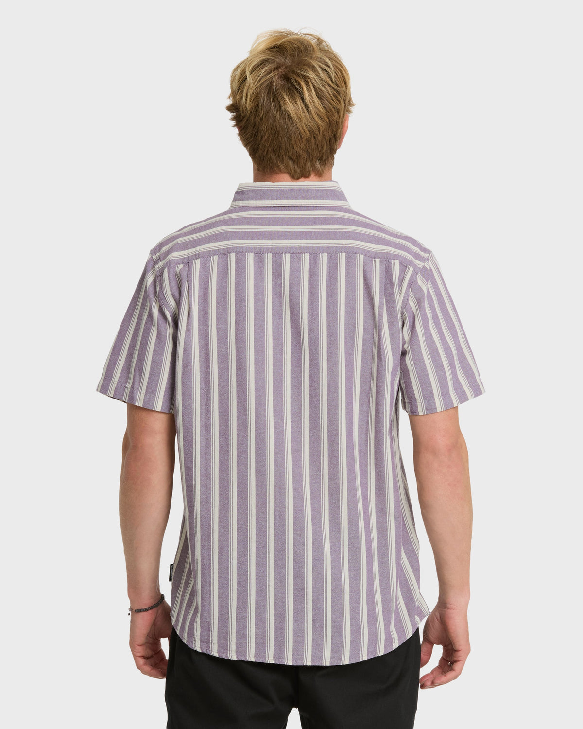 Oxford Stripe Classic Short Sleeve Shirt - Sunset Purple | Quick Silver