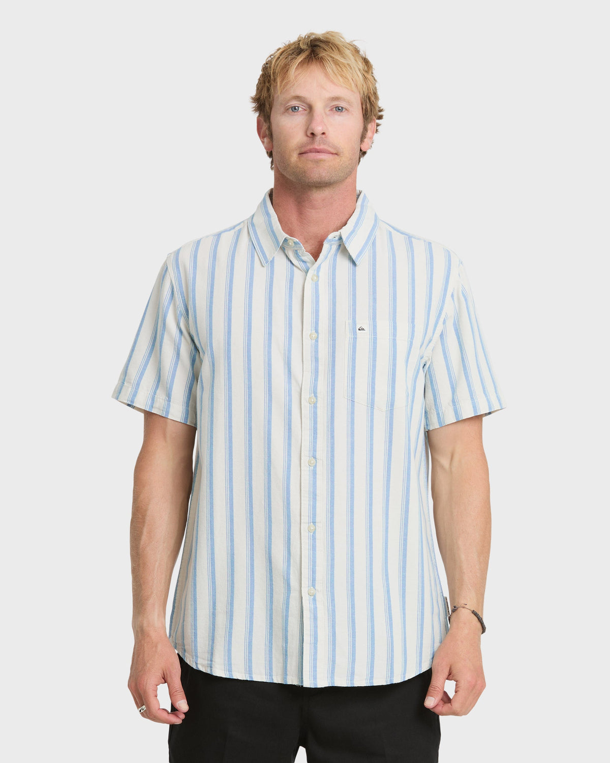Oxford Stripe Classic Short Sleeve Shirt - Niagara | Quick Silver