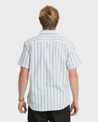 Oxford Stripe Classic Short Sleeve Shirt - Niagara | Quick Silver