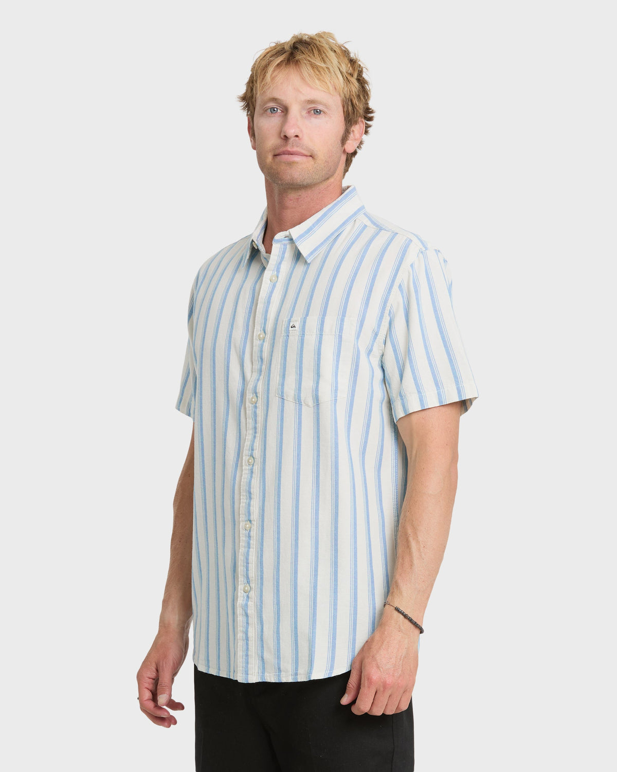 Oxford Stripe Classic Short Sleeve Shirt - Niagara | Quick Silver