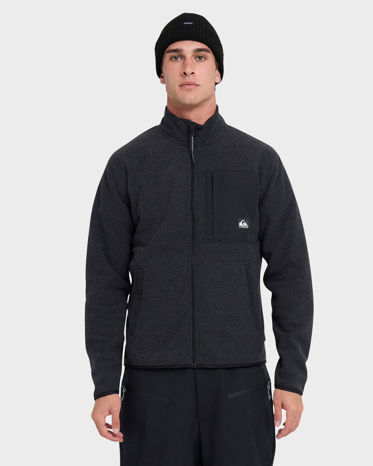 Aker Full Zip Technical Fleece - Black | Quick Silver