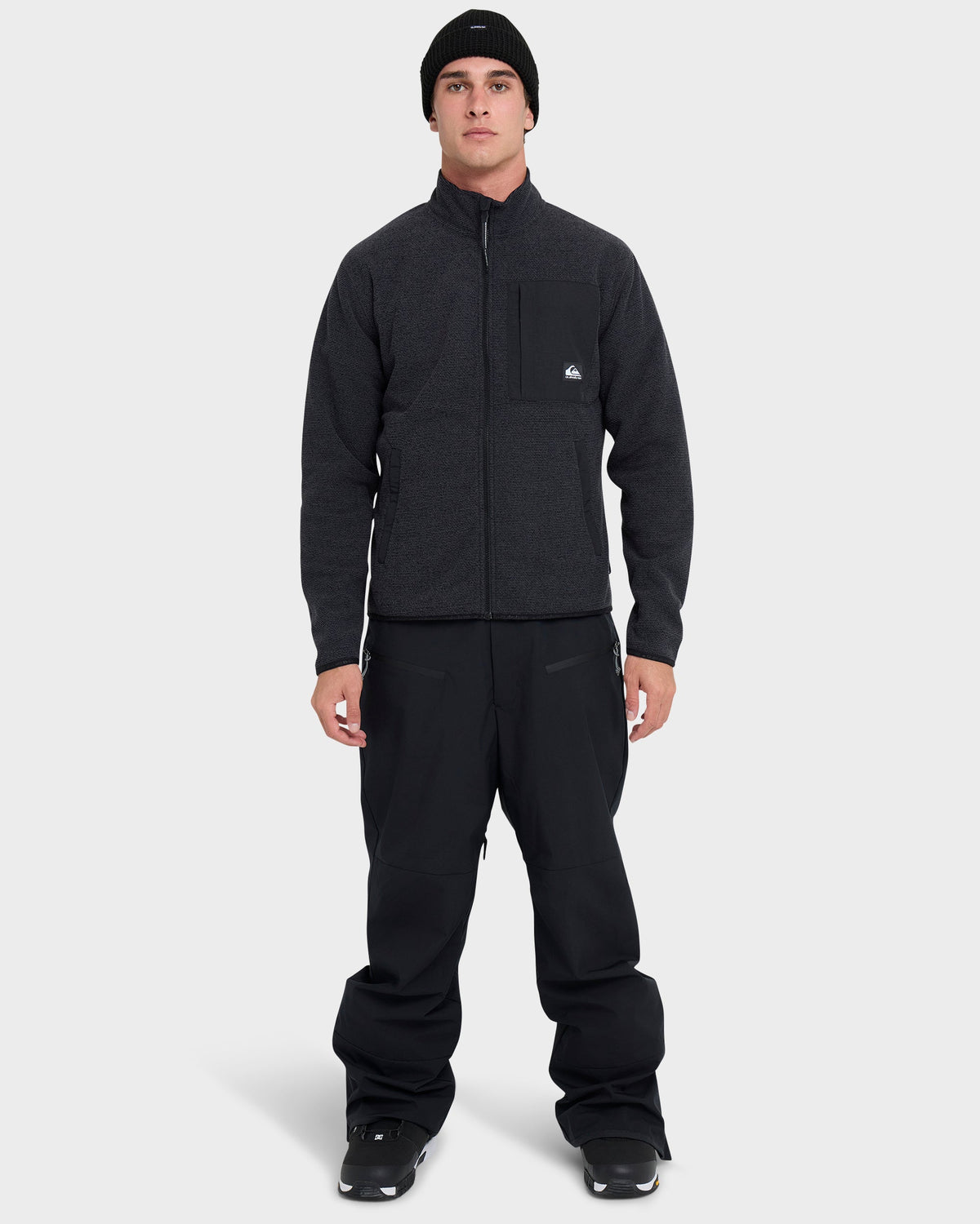 Aker Full Zip Technical Fleece - Black | Quick Silver