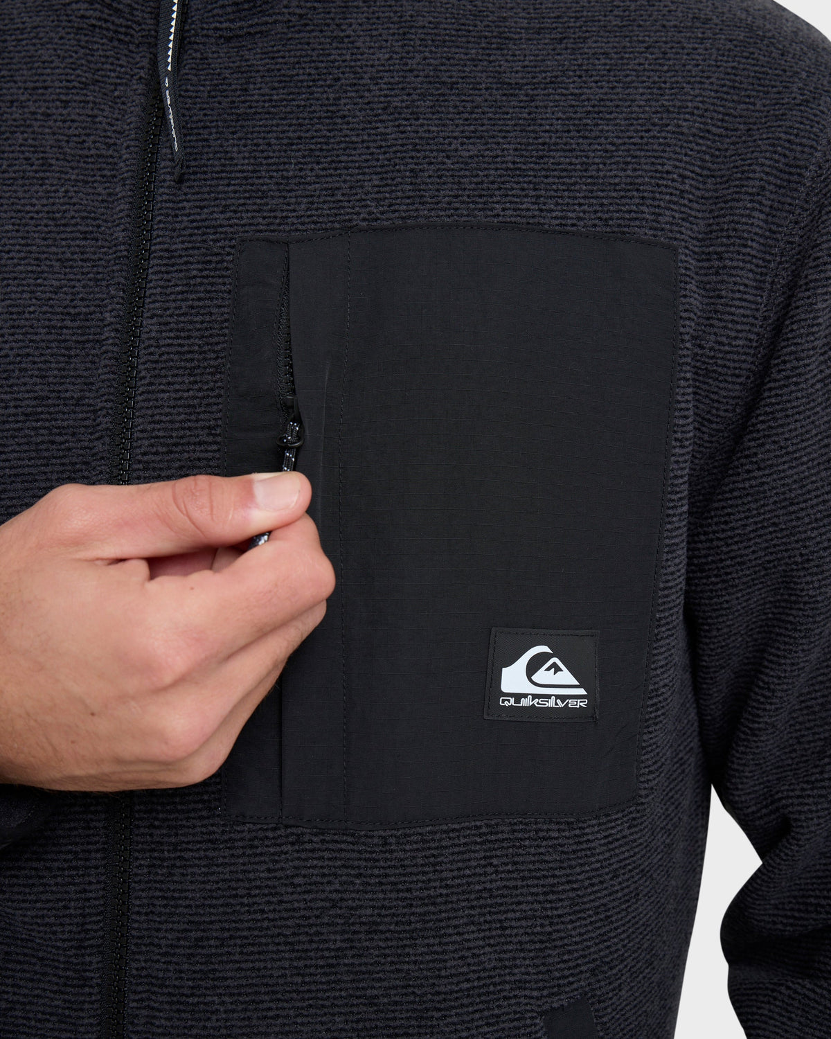Aker Full Zip Technical Fleece - Black | Quick Silver
