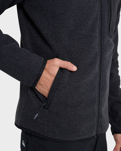 Aker Full Zip Technical Fleece - Black | Quick Silver