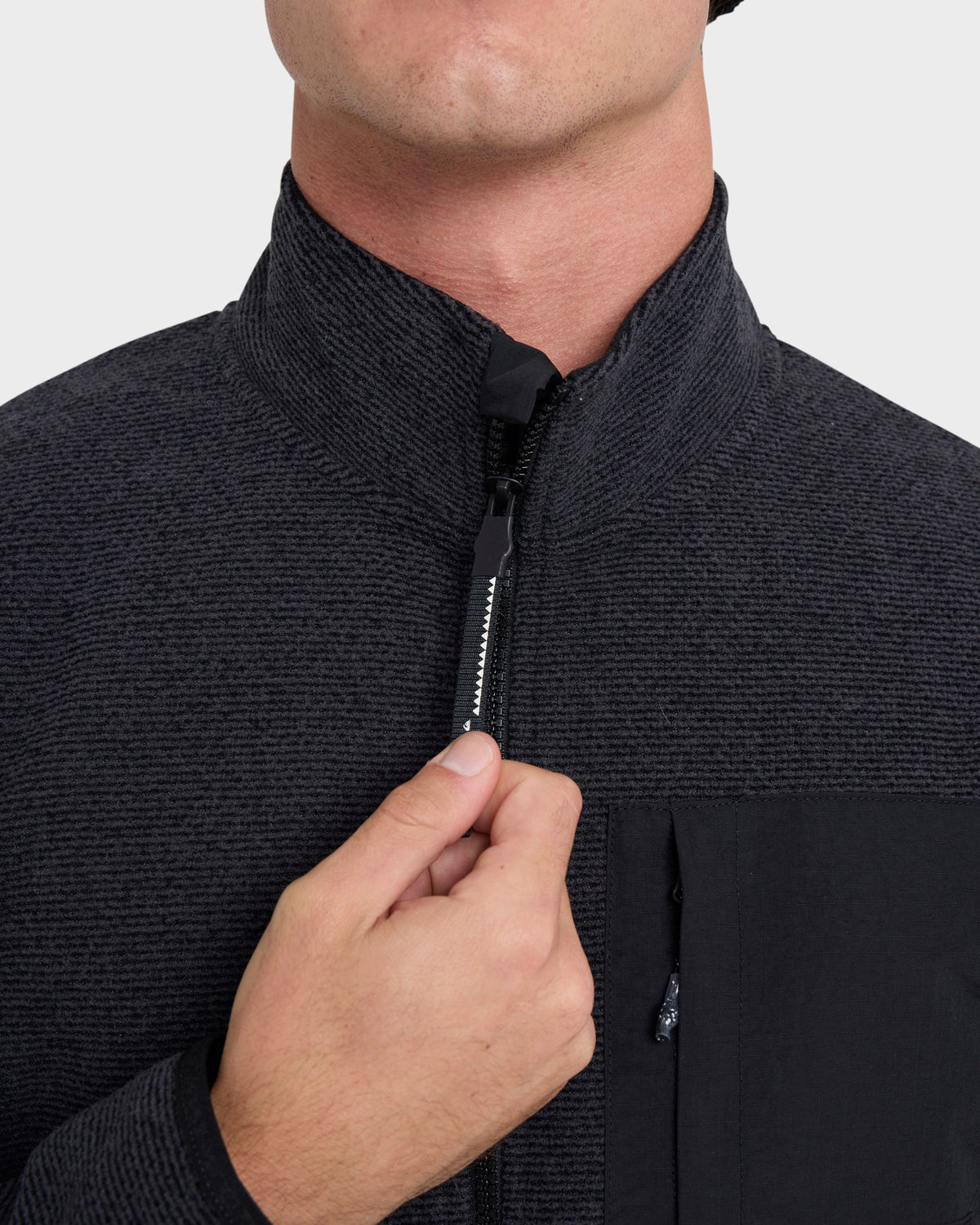 Aker Full Zip Technical Fleece - Black | Quick Silver