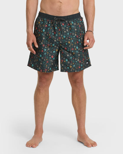 Everyday Ditsy Floral Swim Trunks - Black | Quick Silver