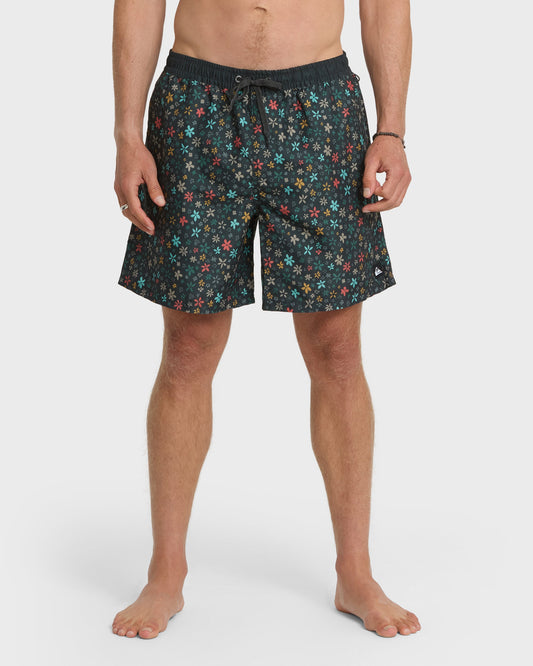 Everyday Ditsy Floral Swim Trunks - Black | Quick Silver