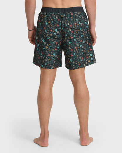 Everyday Ditsy Floral Swim Trunks - Black | Quick Silver