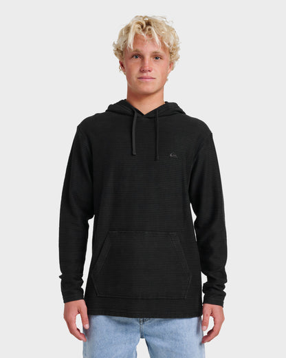 Alamitos Long Sleeve Hooded Top - Black | Quick Silver