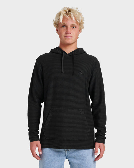 Alamitos Long Sleeve Hooded Top - Black | Quick Silver