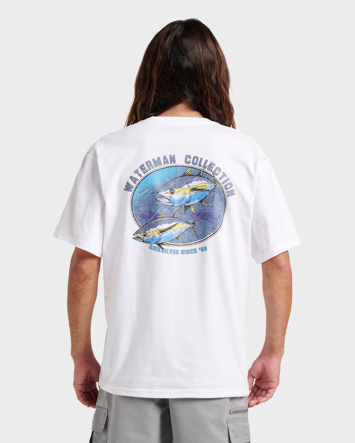 Waterman Double Ahi Classic T-shirt - White | Quick Silver
