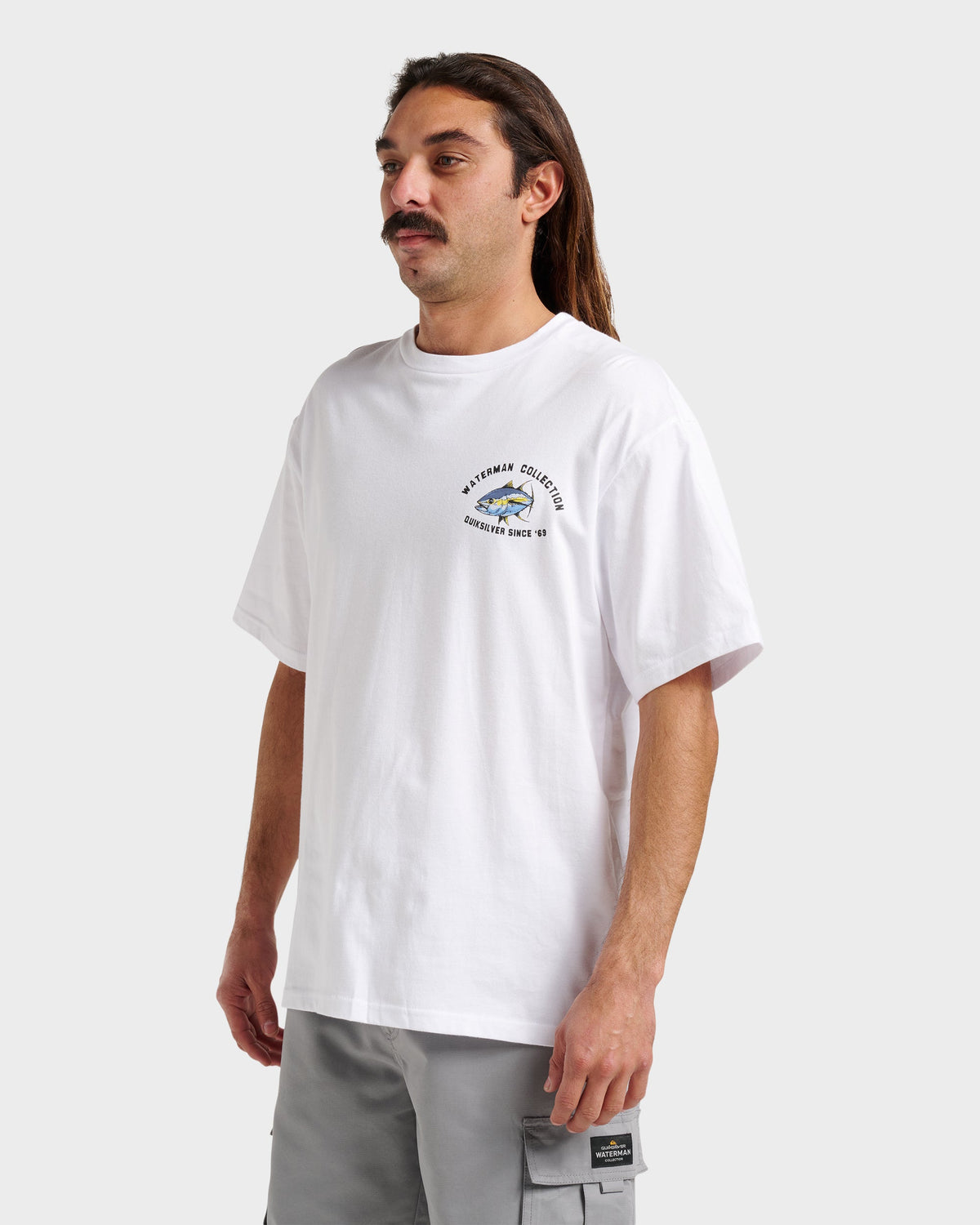 Waterman Double Ahi Classic T-shirt - White | Quick Silver