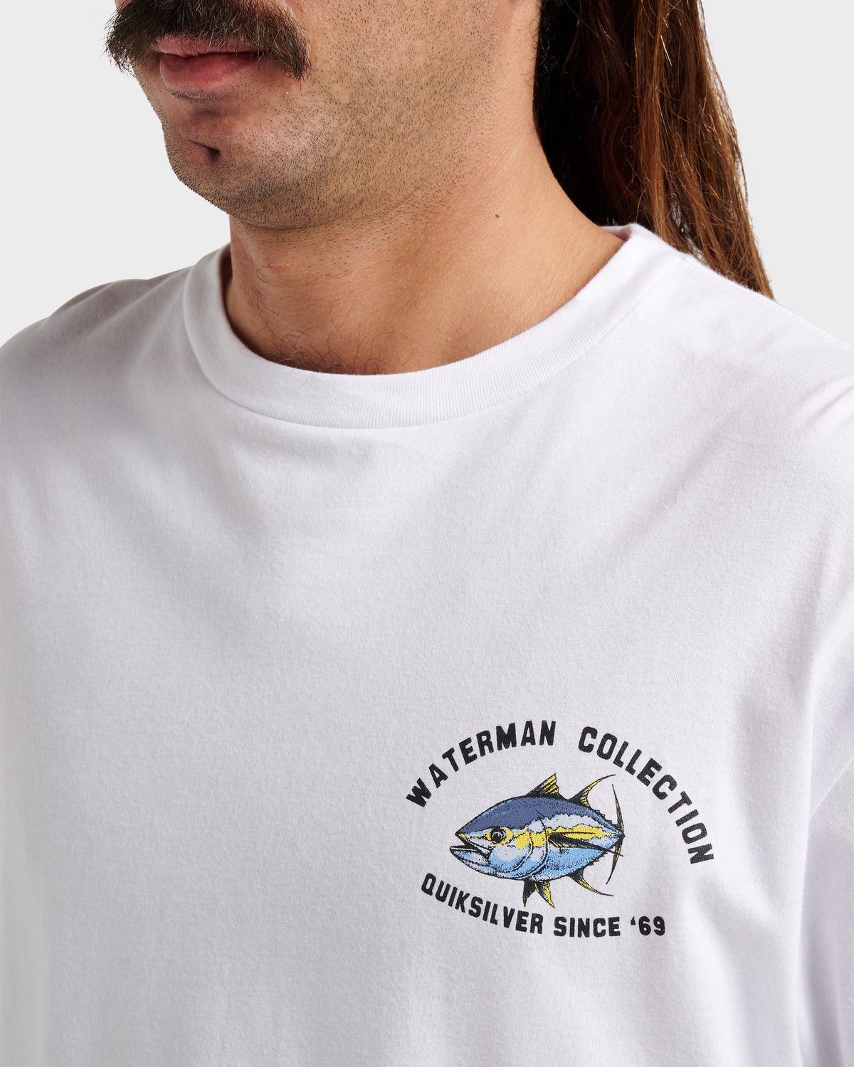 Waterman Double Ahi Classic T-shirt - White | Quick Silver