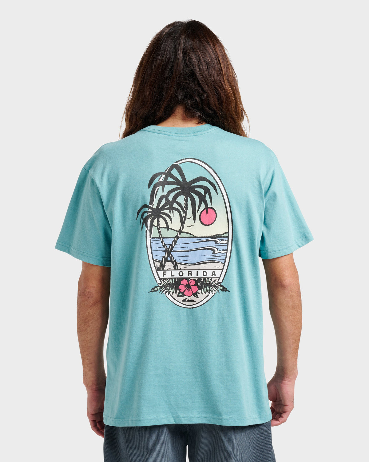Fl Florida Lookout Point Classic T-shirt - Dusty Turquoise Heather | Quick Silver