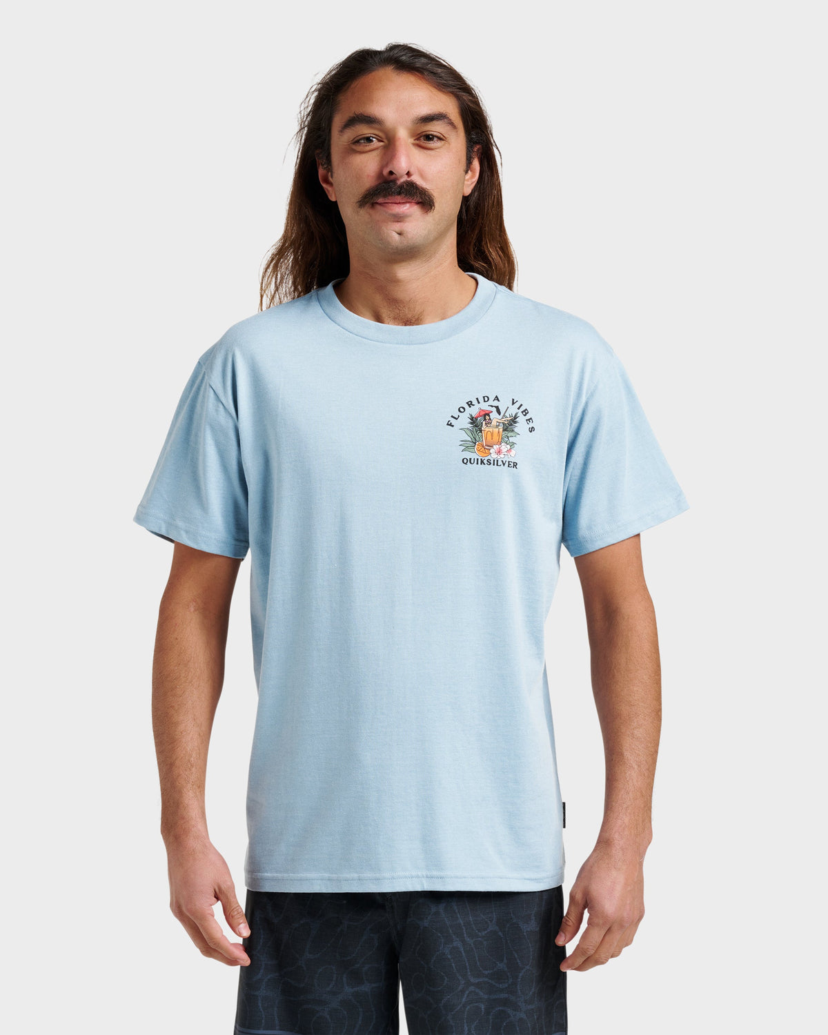 Fl Florida Vibes Classic T-shirt - Ashley Blue Heather | Quick Silver