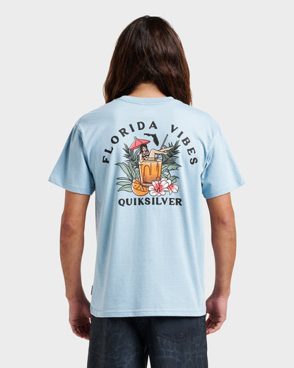Fl Florida Vibes Classic T-shirt - Ashley Blue Heather | Quick Silver