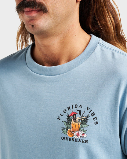 Fl Florida Vibes Classic T-shirt - Ashley Blue Heather | Quick Silver