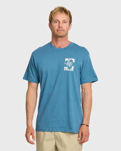 Hi Hibiscus Classic T-shirt - Copen Blue | Quick Silver