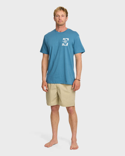 Hi Hibiscus Classic T-shirt - Copen Blue | Quick Silver