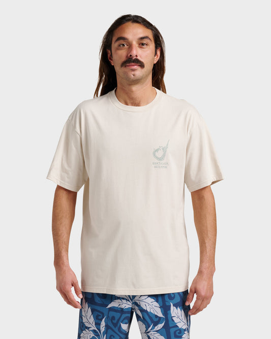 Waterman Hooked On Classic T-shirt - Moonbeam | Quick Silver