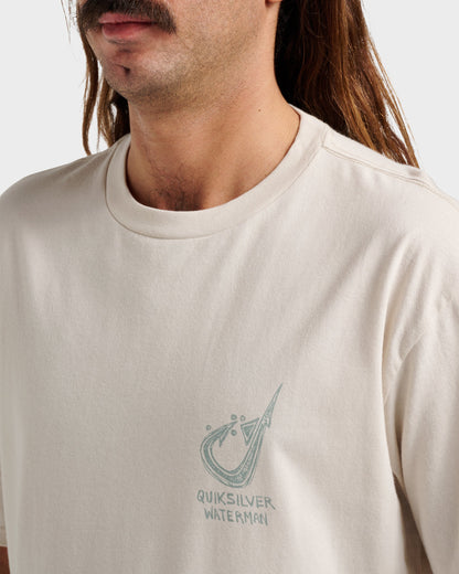 Waterman Hooked On Classic T-shirt - Moonbeam | Quick Silver