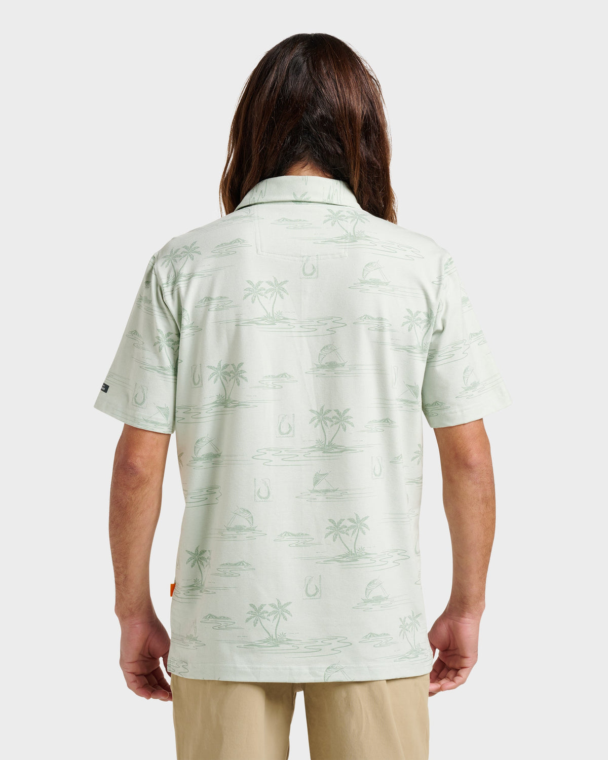Waterman Island Daze Polo T-Shirt - Smoke Heahter | Quick Silver