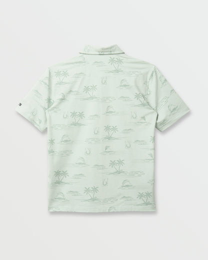 Waterman Island Daze Polo T-Shirt - Smoke Heahter | Quick Silver