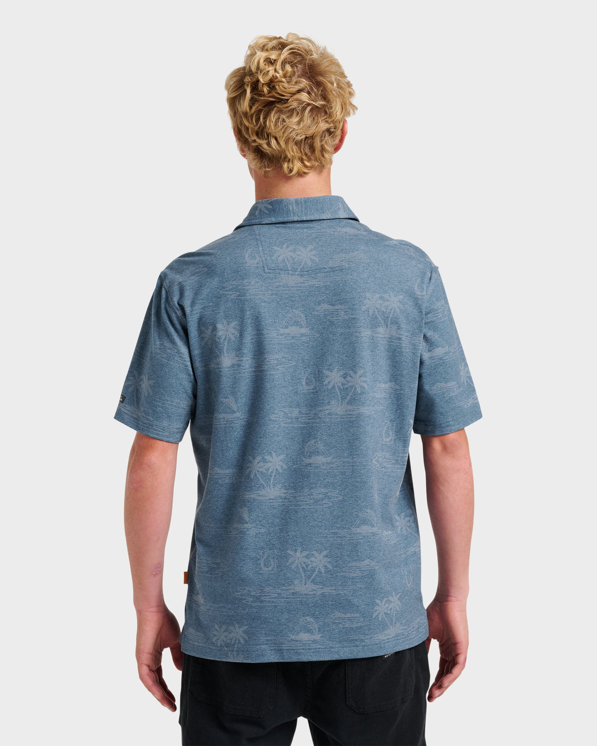 Waterman Island Daze Polo T-Shirt - Real Teal Heather | Quick Silver