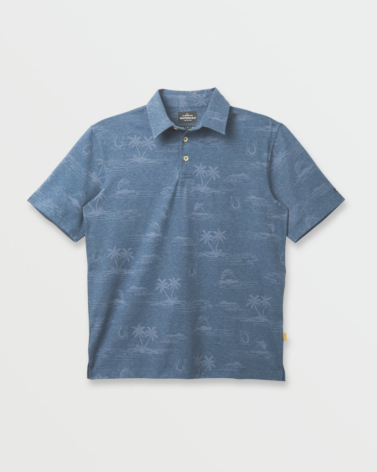 Waterman Island Daze Polo T-Shirt - Real Teal Heather | Quick Silver