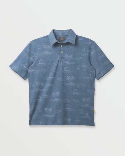 Waterman Island Daze Polo T-Shirt - Real Teal Heather | Quick Silver