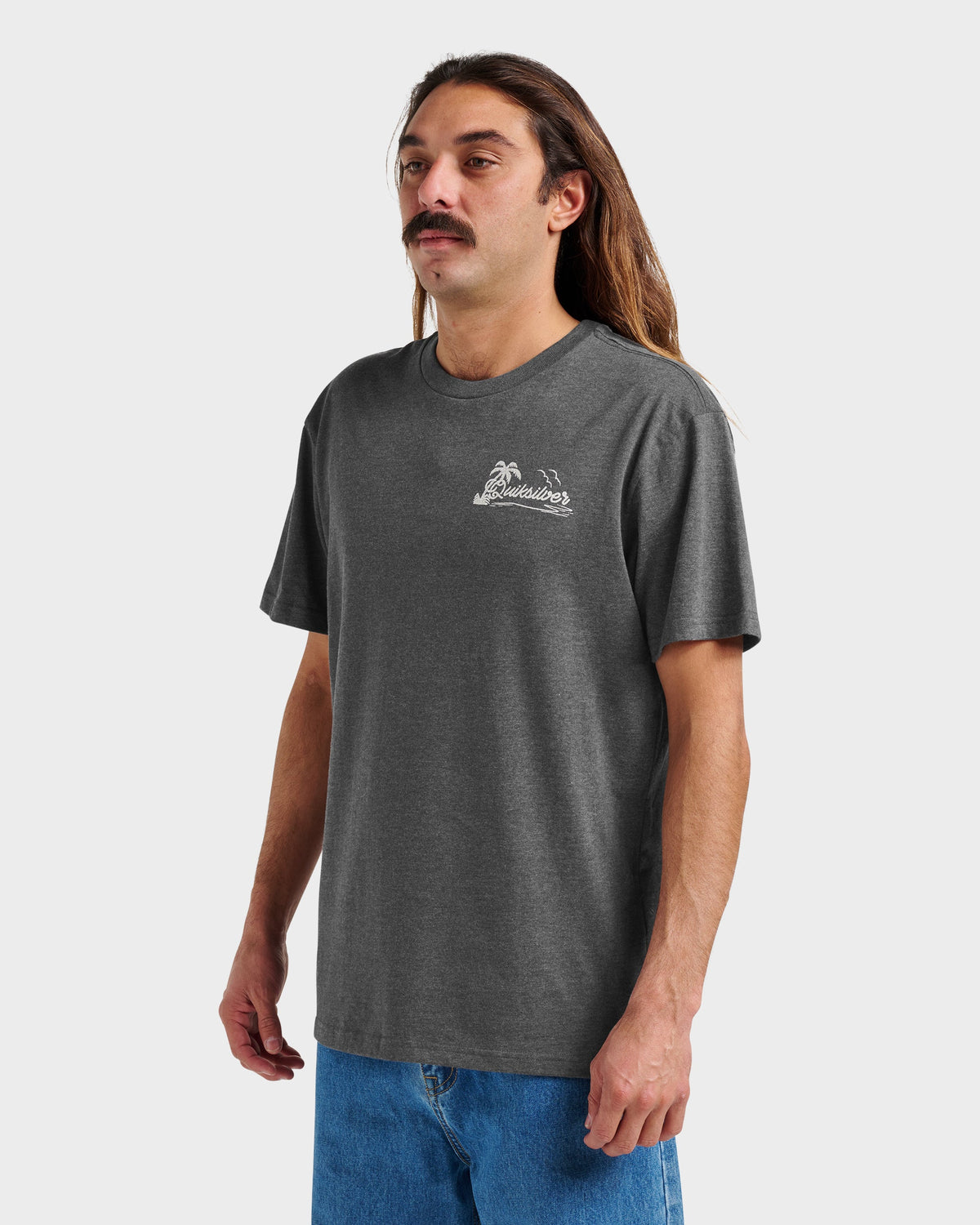 Island Vibin Classic T-shirt - Charcoal Heather | Quick Silver