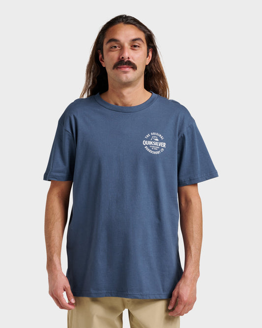Locked Up Classic T-shirt - Navy | Quick Silver