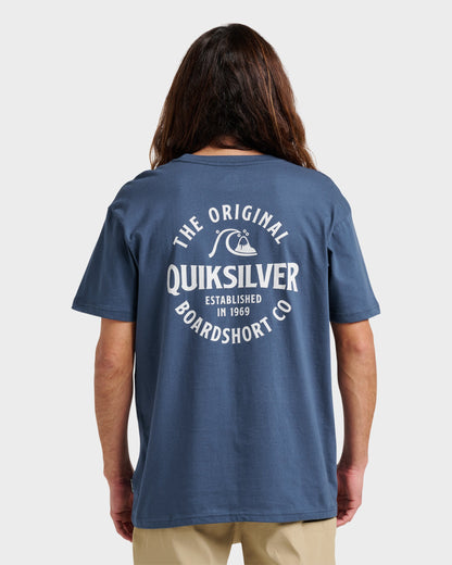 Locked Up Classic T-shirt - Navy | Quick Silver