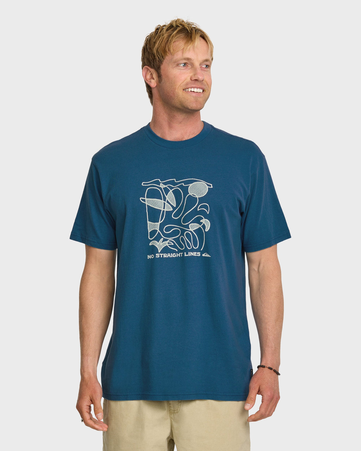 No Straight Lines Stw T-Shirt - Blue Steel | Quick Silver