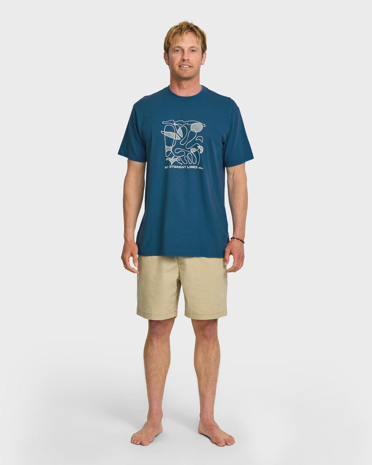 No Straight Lines Stw T-Shirt - Blue Steel | Quick Silver