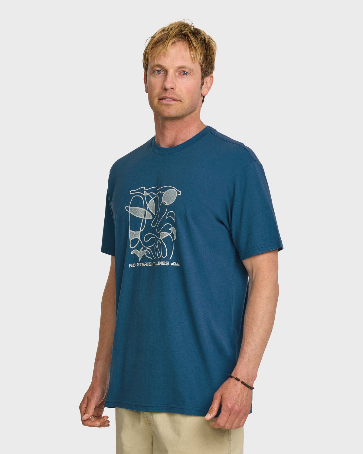 No Straight Lines Stw T-Shirt - Blue Steel | Quick Silver